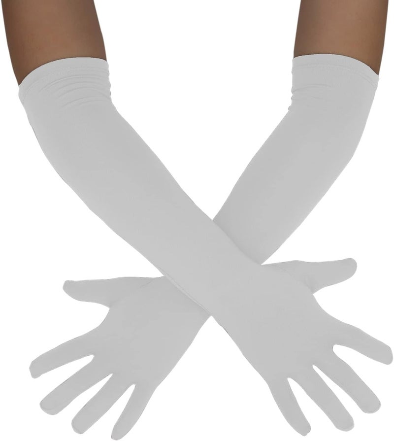 Sheface Men's and Women's 18" Spandex Long Gloves Stretchy Banquet Party Wedding Costume Gloves - Image 1